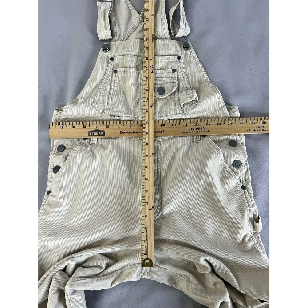 Vtg 90's SQZ Squeeze Beige Cotton Corduroy Bib Overalls Women's‎ Size Small